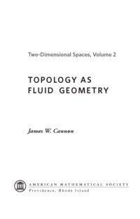 cover of the book Topology as Fluid Geometry