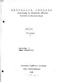 cover of the book Awajun Chicham 1. Cartilla 1 Para Transición