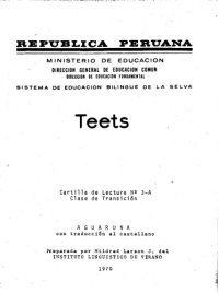 cover of the book Teets. Cartilla de Lectura № 3-A