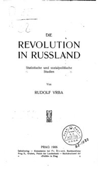 cover of the book Die Revolution in Russland : statistische und sozialpolitische Studien