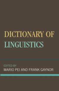 cover of the book Dictionary of Linguistics