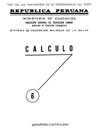 cover of the book Calculo 6. Primer Año