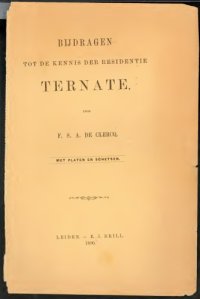 cover of the book Bijdragen tot de kennis der residentie Ternate