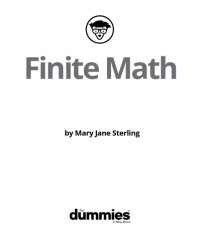 cover of the book Finite Math for Dummies