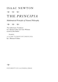 cover of the book The Principia: Mathematical Principles of Natural Philosophy. The Authoritative Translation and Guide