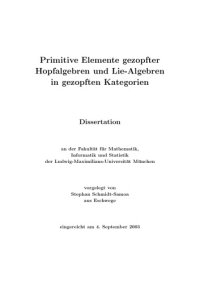 cover of the book Primitive Elemente gezopfter Hopfalgebren und Lie-Algebren in gezopften Kategorien