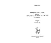 cover of the book Genesi e struttura della Fenomenologia dello spirito di Hegel