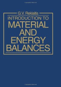 cover of the book Introduction to Material and Energy Balances