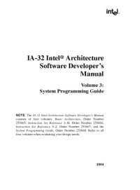 cover of the book IA-32 Intel® Architecture Software Developer’s Manual, Volume 3: System Programming Guide