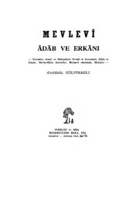 cover of the book Mevlevi Âdâb ve Erkânı