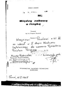 cover of the book Między zabawą a fizyką