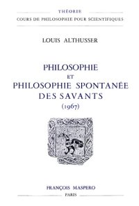 cover of the book Philosophie et philosophie spontanée des savants