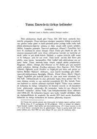 cover of the book Yunus Emre’de Öz Türkçe Kelimeler