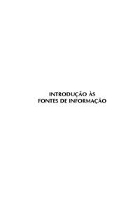 cover of the book Introdução às fontes de informação