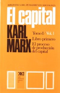 cover of the book El capital. Libro primero, vol. 1