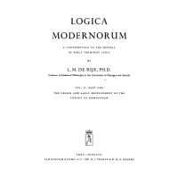 cover of the book Logica Modernorum: a Contribution to the History of Early Terminist Logic: Introduction Vol II, Part I