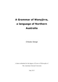 cover of the book A Grammar of Wanyjirra, a language of Northern Australia