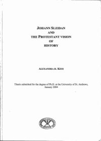 cover of the book Johann Sleidan and the Protestant vision of history