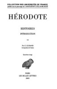 cover of the book Hérodote: Histoires. Introduction