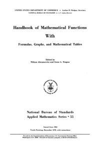 cover of the book Handbook of Mathematical Functions: with Formulas, Graphs, and Mathematical Tables