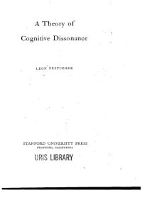 cover of the book A Theory of Cognitive Dissonance