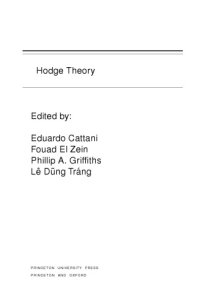 cover of the book Hodge Theory