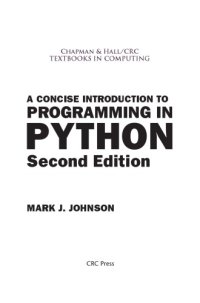 cover of the book A Concise Introduction to Programming in Python