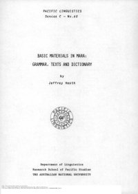 cover of the book Basic materials in Mara: Grammar, texts, and dictionary