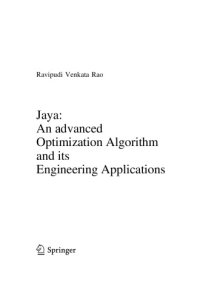 cover of the book Jaya. An advanced Optimization Algorithm and its Engineering Applications