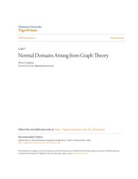 cover of the book Normal Domains Arising from Graph Theory