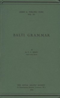 cover of the book Balti grammar