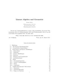 cover of the book Lineare Algebra und Geometrie [lecture notes]