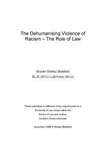 cover of the book The dehumanising violence of racism: the role of law