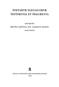 cover of the book Poetarum elegiacorum testimonia et fragmenta