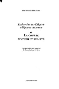 cover of the book Recherches sur l’Algérie à l’époque ottomane