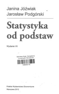 cover of the book Statystyka od podstaw