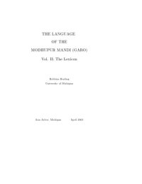 cover of the book The Language of the Modhupur Mandi (Garo)