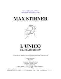 cover of the book L’unico e la sua proprietà