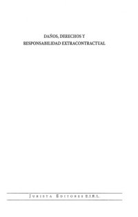 cover of the book Daños, derechos y responsabilidad extracontractual