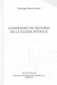 cover of the book COMPENDIO DE HISTORIA DE LA IGLESIA ANTIGUA