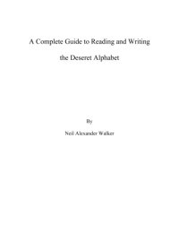 cover of the book A Complete Guide to Reading and Writing the Deseret Alphabet