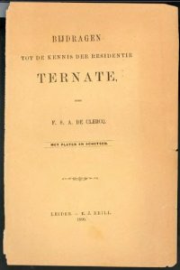 cover of the book Bijdragen tot de kennis der residentie Ternate