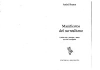 cover of the book Manifiestos del surrealismo