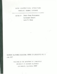 cover of the book Haya grammatical structure: phonology, grammar, discourse