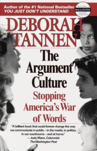 cover of the book The Argument Culture: Stopping America’s War of Words