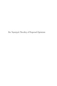 cover of the book Ibn Taymiyya’s Theodicy of Perpetual Optimism