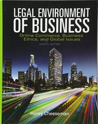 cover of the book Legal Environment of Business: Online Commerce, Ethics, and Global Issues