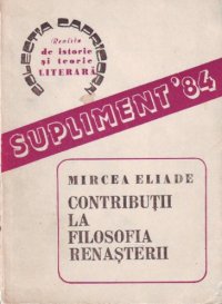 cover of the book Contribuții la filosofia Renașterii. [Itinerar italian]