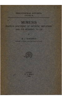 cover of the book Mimesis: Plato's Doctrine of Artistic Imitation and Its Meaning to Us