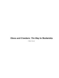 cover of the book Chess and Checkers - The Way to Mastership